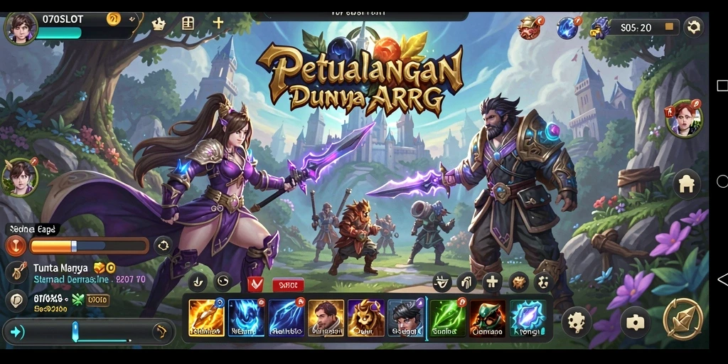 Tampilan gameplay menakjubkan dari 070SLOT di dunia ARPG.