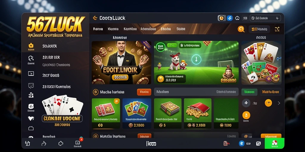 Tampilan antarmuka 567LUCK yang menarik dan mudah digunakan.