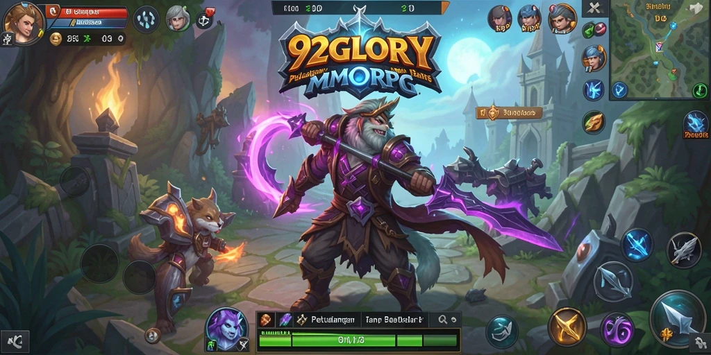 Tangkapan layar gameplay <strong>92GLORY</strong> menampilkan aksi pertempuran yang menegangkan.