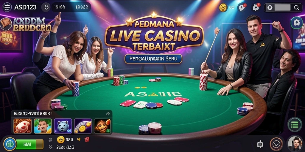 Screenshot gameplay <strong>ASD123</strong> menunjukkan dealer langsung yang profesional dan grafik menarik.