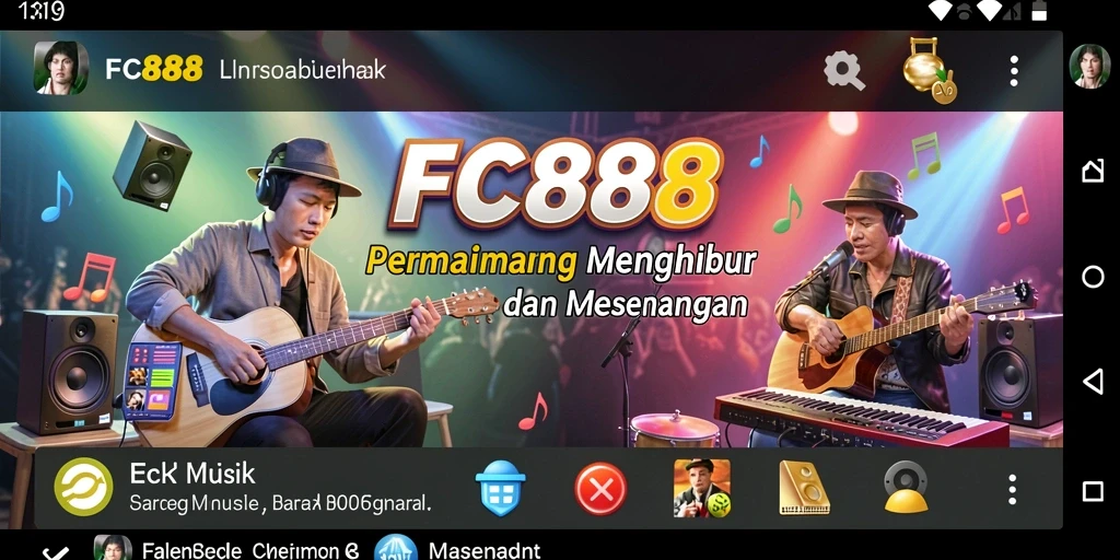 Tampilan gameplay menarik dari FC888 dengan musik yang menggugah semangat.