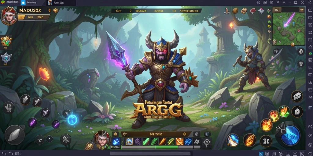 Gameplay mendebarkan dalam MADU303 dengan pertempuran seru.
