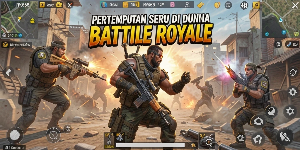 Screenshot gameplay NK666 yang menunjukkan aksi pertempuran intens.