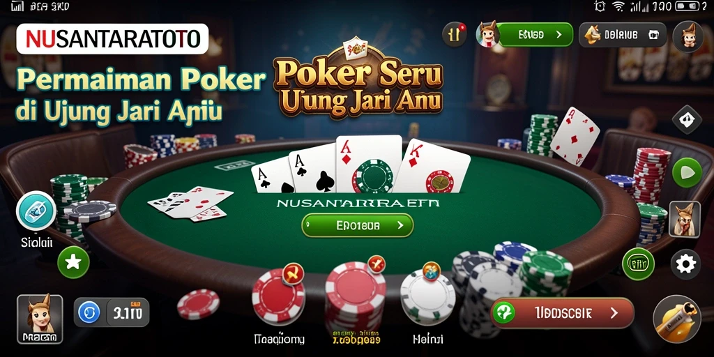 Tangkapan layar NUSANTARATOTO menampilkan aksi bermain Poker yang mendebarkan.
