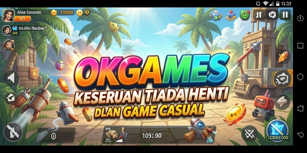Screenshot menampilkan gameplay seru dalam OKGAMES.