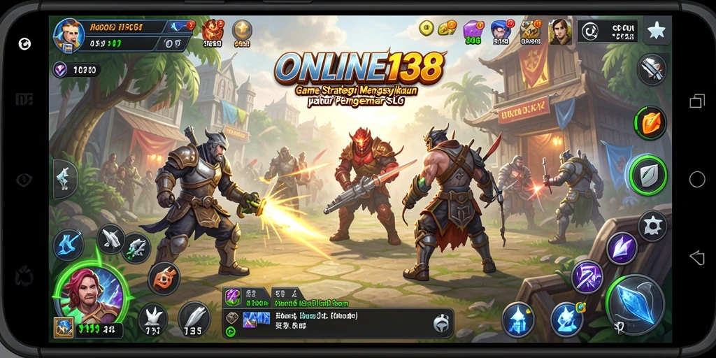 Screenshot utama menunjukkan aksi seru gameplay SLG.