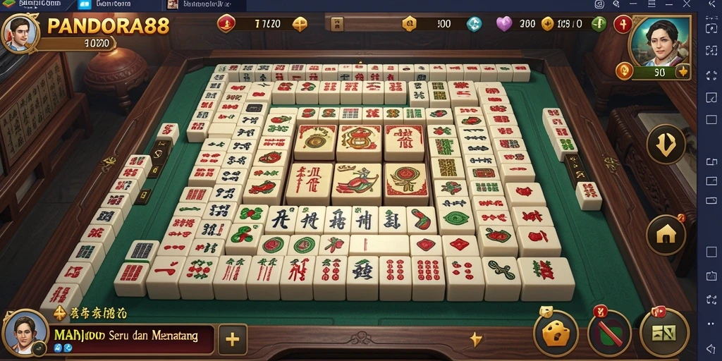 Tampilan gameplay Mahjong yang menarik di PANDORA88.