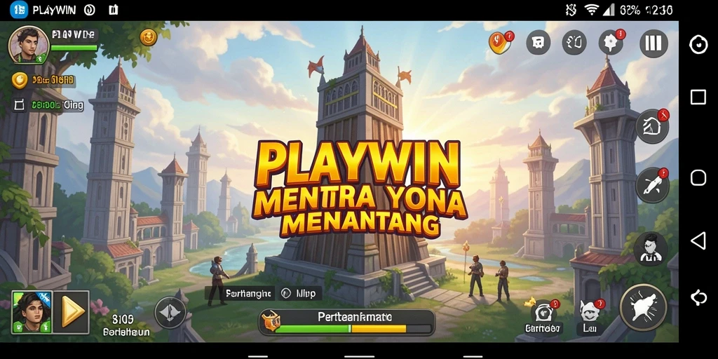 Tampilan menarik dari gameplay Tower Defense PLAYWIN