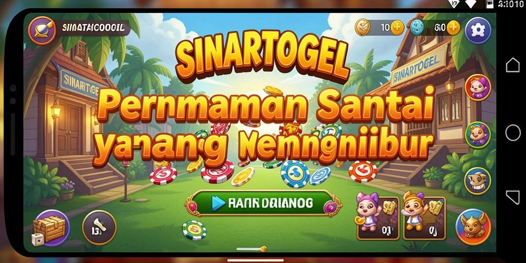 Tampilan gameplay SINARTOGEL yang menenangkan dan penuh warna.