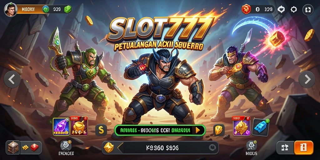 Tampilan gameplay SLOT777 yang mendebarkan dan penuh aksi.